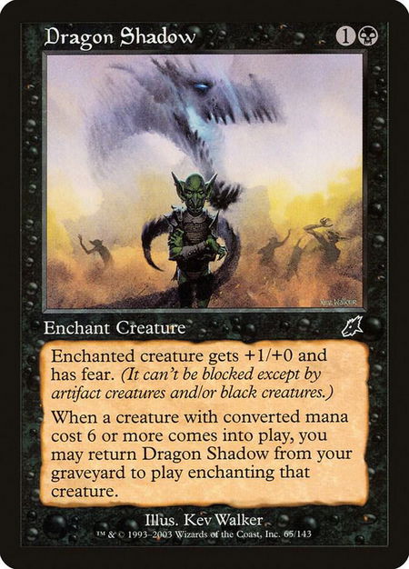 Dragon Shadow trading card from Scourge Dragon Shadow - Scourge Magic: The Gathering trading card