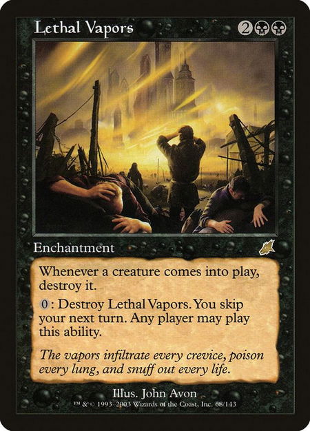 Lethal Vapors trading card from Scourge Lethal Vapors - Scourge Magic: The Gathering trading card