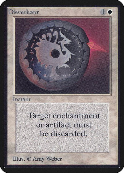 Disenchant trading card from Alpha Edition Disenchant - Alpha Edition Magic: The Gathering trading card