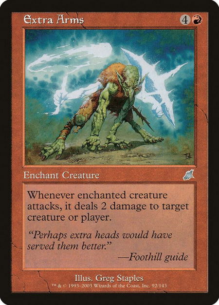 Extra Arms trading card from Scourge Extra Arms - Scourge Magic: The Gathering trading card