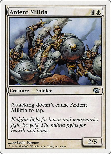 Ardent Militia - 8th Edition Magic: The Gathering trading card