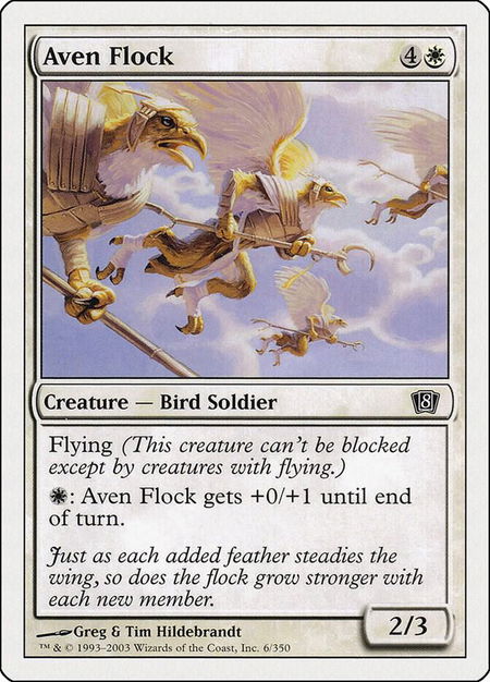 Aven Flock - 8th Edition Magic: The Gathering trading card