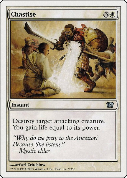 Chastise - 8th Edition Magic: The Gathering trading card