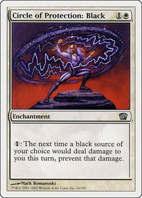 Circle of Protection: Black - 8th Edition (8ED) #10 - Uncommon Magic: The Gathering Trading Card