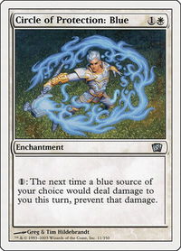 Circle of Protection: Blue - 8th Edition (8ED) #11 - Uncommon Magic: The Gathering Trading Card