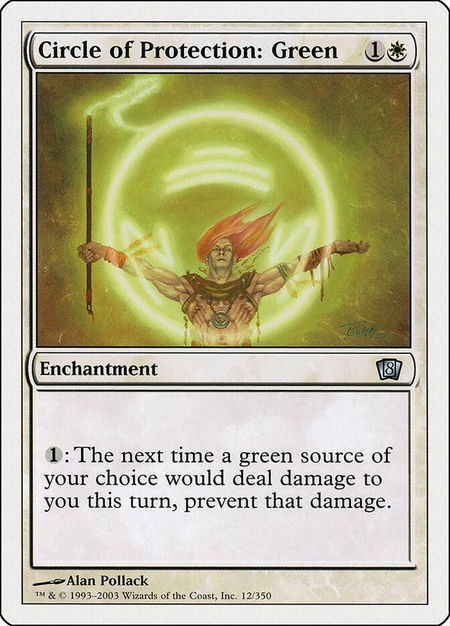 Circle of Protection: Green - 8th Edition Magic: The Gathering trading card