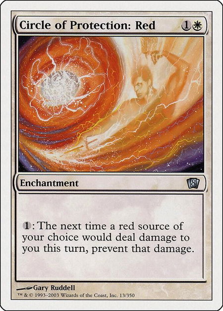 Circle of Protection: Red - 8th Edition Magic: The Gathering trading card