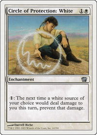 Circle of Protection: White - 8th Edition (8ED) #14 - Uncommon Magic: The Gathering Trading Card