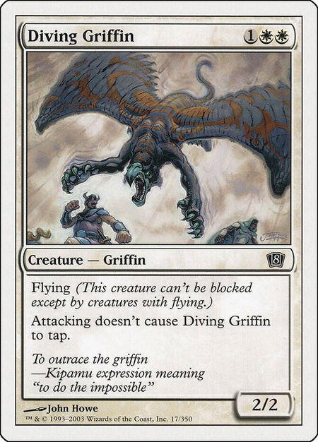 Diving Griffin trading card from 8th Edition Diving Griffin - 8th Edition Magic: The Gathering trading card