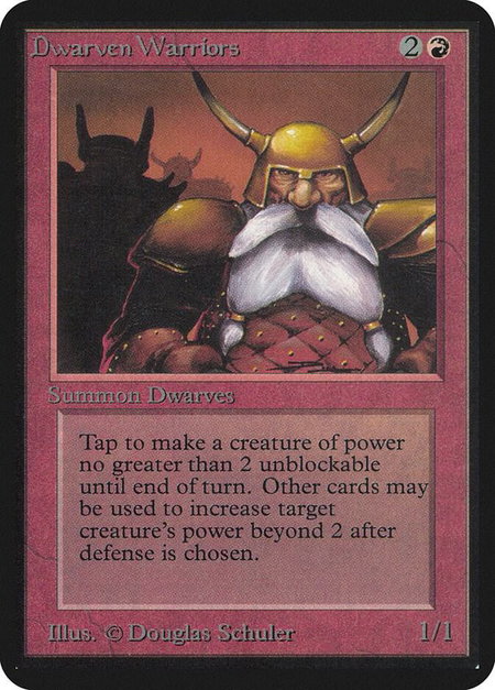 Dwarven Warriors - Alpha Edition Magic: The Gathering trading card