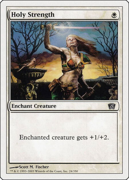 Holy Strength - 8th Edition Magic: The Gathering trading card