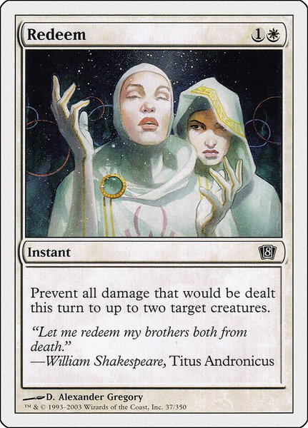 Redeem trading card from 8th Edition Redeem - 8th Edition Magic: The Gathering trading card