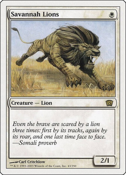 Savannah Lions - 8th Edition Magic: The Gathering trading card