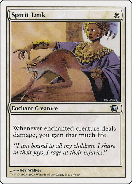 Spirit Link trading card from 8th Edition Spirit Link - 8th Edition Magic: The Gathering trading card