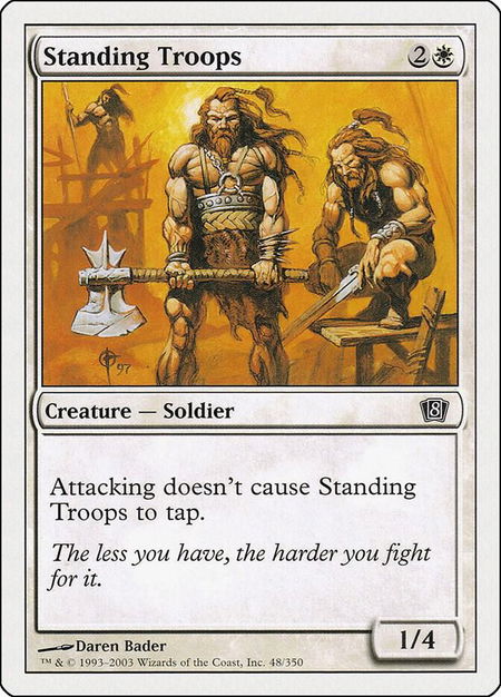 Standing Troops - 8th Edition Magic: The Gathering trading card