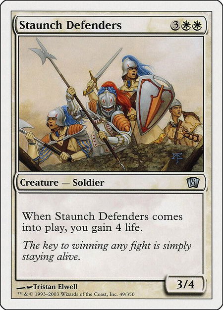 Staunch Defenders - 8th Edition Magic: The Gathering trading card