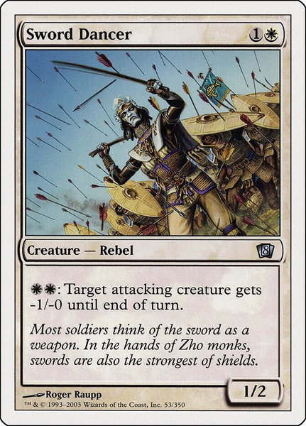 Sword Dancer trading card from 8th Edition Sword Dancer - 8th Edition Magic: The Gathering trading card