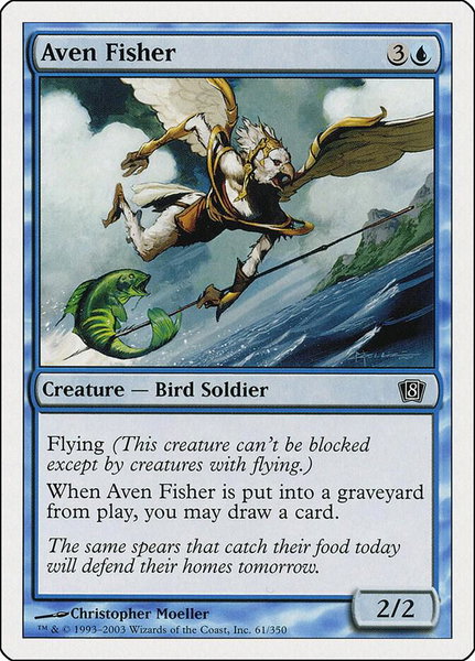 Aven Fisher trading card from 8th Edition Aven Fisher - 8th Edition Magic: The Gathering trading card