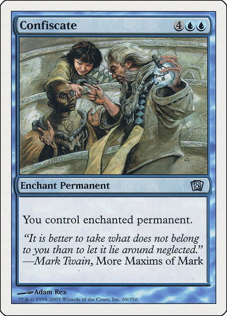 Confiscate - 8th Edition Magic: The Gathering trading card