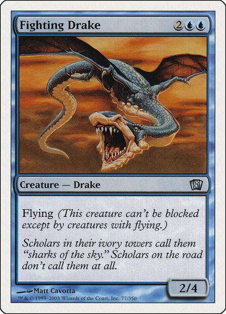 Fighting Drake - 8th Edition Magic: The Gathering trading card