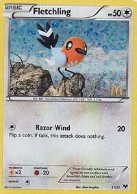 Fletchling - 11/12 trading card from McDonald's Promos 2014 Fletchling - 11/12 - McDonald's Promos 2014 Pokémon trading card
