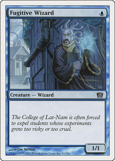 Fugitive Wizard - 8th Edition Magic: The Gathering trading card