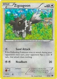 Zigzagoon - 11/12 trading card from McDonald's Promos 2015 Zigzagoon - 11/12 - McDonald's Promos 2015 Pokémon trading card