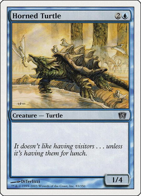 Horned Turtle - 8th Edition Magic: The Gathering trading card