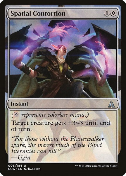 Spatial Contortion trading card from Oath of the Gatewatch Spatial Contortion - Oath of the Gatewatch Magic: The Gathering trading card