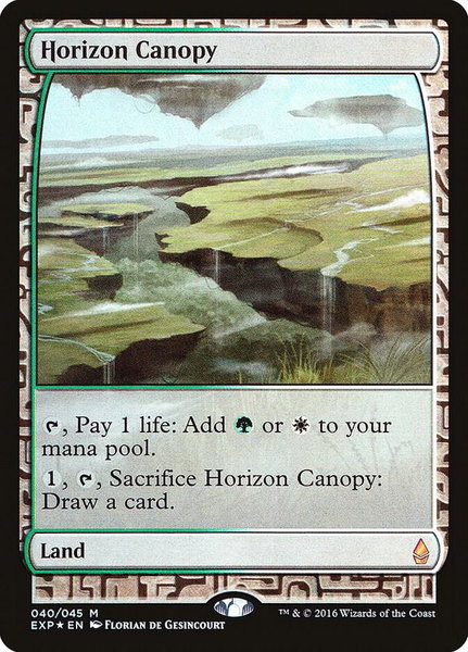 Horizon Canopy trading card from Zendikar Expeditions Horizon Canopy - Zendikar Expeditions Magic: The Gathering trading card
