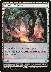 Fire-Lit Thicket - Zendikar Expeditions (EXP) #29 - Mythic Magic: The Gathering Trading Card