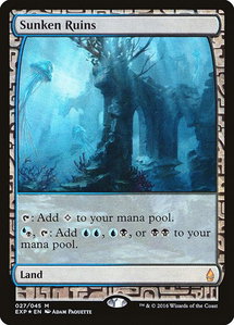 Sunken Ruins - Zendikar Expeditions (EXP) #27 - Mythic Rare Magic: The Gathering Trading Card