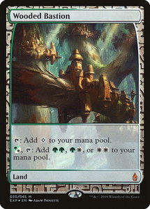 Wooded Bastion - Zendikar Expeditions (EXP) #30 - Mythic Rare Magic: The Gathering Trading Card