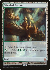 Wooded Bastion - Zendikar Expeditions (EXP) #30 - Mythic Magic: The Gathering Trading Card