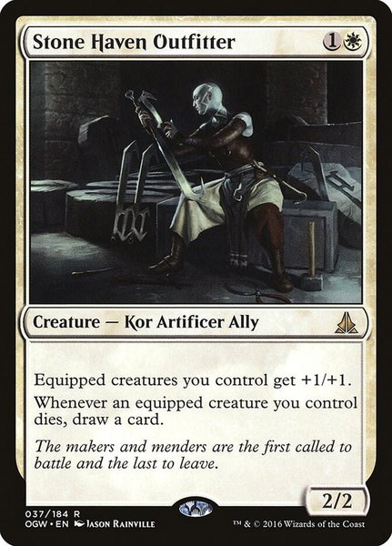Stone Haven Outfitter trading card from Oath of the Gatewatch Stone Haven Outfitter - Oath of the Gatewatch Magic: The Gathering trading card