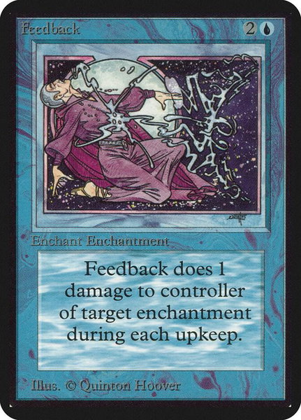 Feedback trading card from Alpha Edition Feedback - Alpha Edition Magic: The Gathering trading card