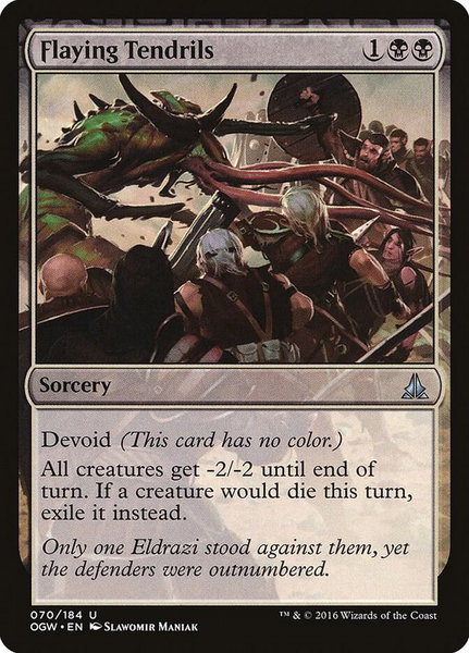 Flaying Tendrils - Oath of the Gatewatch Magic: The Gathering trading card