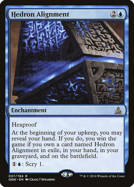 Hedron Alignment trading card from Oath of the Gatewatch Hedron Alignment - Oath of the Gatewatch Magic: The Gathering trading card