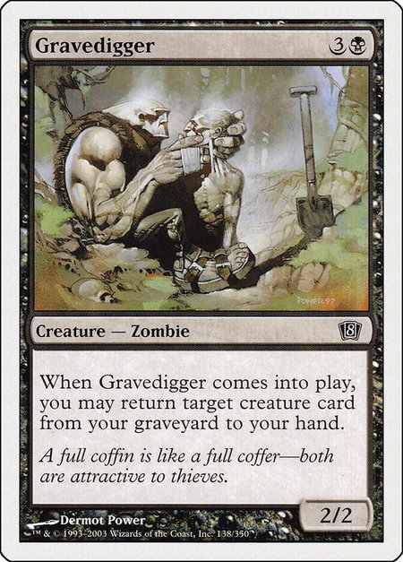 Gravedigger - 8th Edition Magic: The Gathering trading card