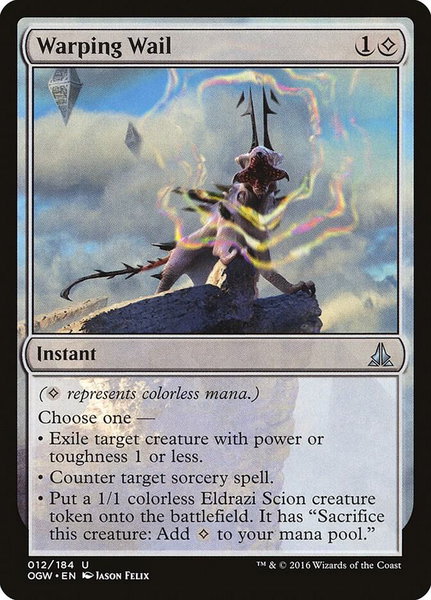Warping Wail trading card from Oath of the Gatewatch Warping Wail - Oath of the Gatewatch Magic: The Gathering trading card