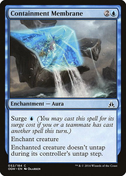 Containment Membrane trading card from Oath of the Gatewatch Containment Membrane - Oath of the Gatewatch Magic: The Gathering trading card