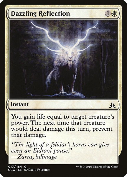 Dazzling Reflection trading card from Oath of the Gatewatch Dazzling Reflection - Oath of the Gatewatch Magic: The Gathering trading card