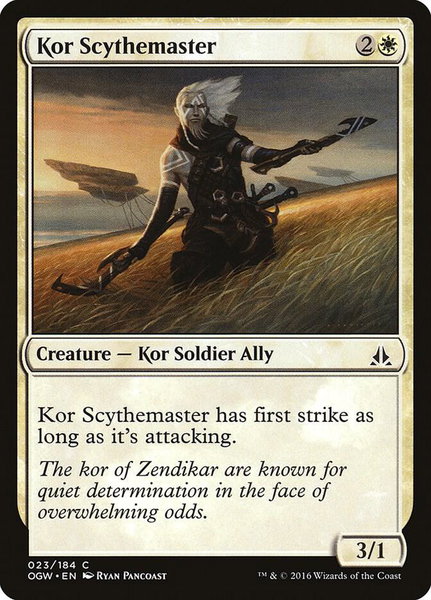 Kor Scythemaster - Oath of the Gatewatch Magic: The Gathering trading card