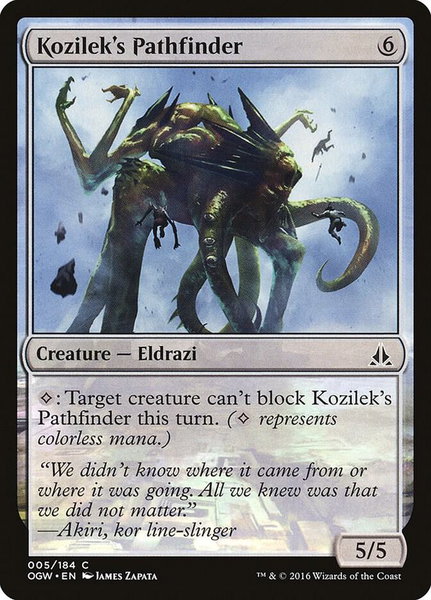 Kozilek's Pathfinder trading card from Oath of the Gatewatch Kozilek's Pathfinder - Oath of the Gatewatch Magic: The Gathering trading card
