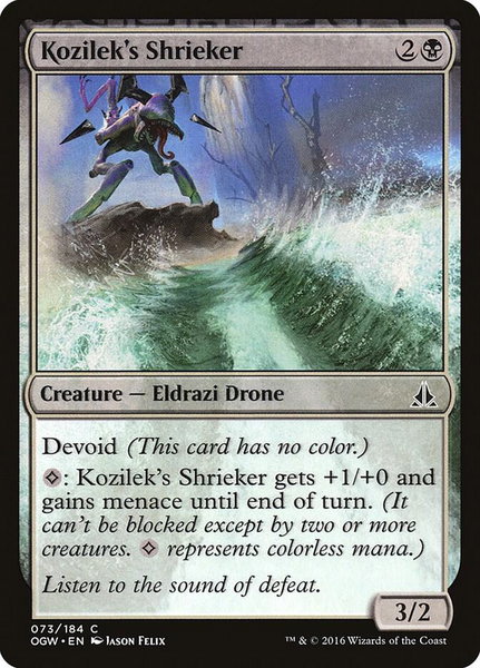 Kozilek's Shrieker - Oath of the Gatewatch Magic: The Gathering trading card