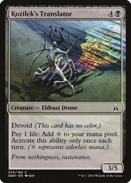 Kozilek's Translator - Oath of the Gatewatch Magic: The Gathering trading card