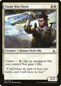 Ondu War Cleric - Oath of the Gatewatch (OGW) #31 - Common Magic: The Gathering Trading Card