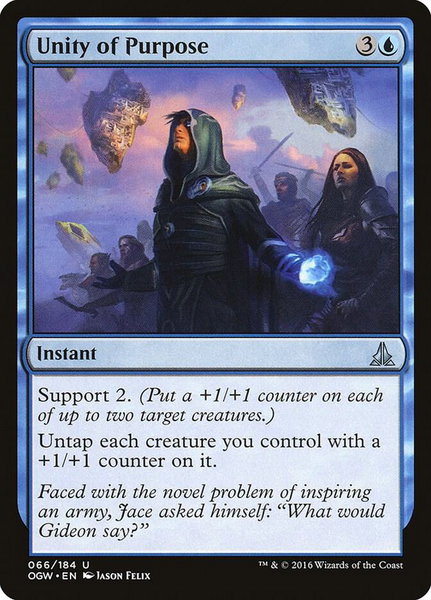 Unity of Purpose trading card from Oath of the Gatewatch Unity of Purpose - Oath of the Gatewatch Magic: The Gathering trading card
