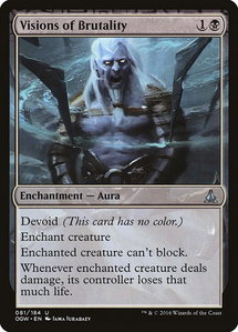 Visions of Brutality - Oath of the Gatewatch (OGW) #81 - Uncommon Magic: The Gathering Trading Card