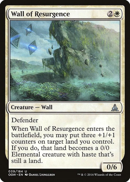Wall of Resurgence - Oath of the Gatewatch Magic: The Gathering trading card